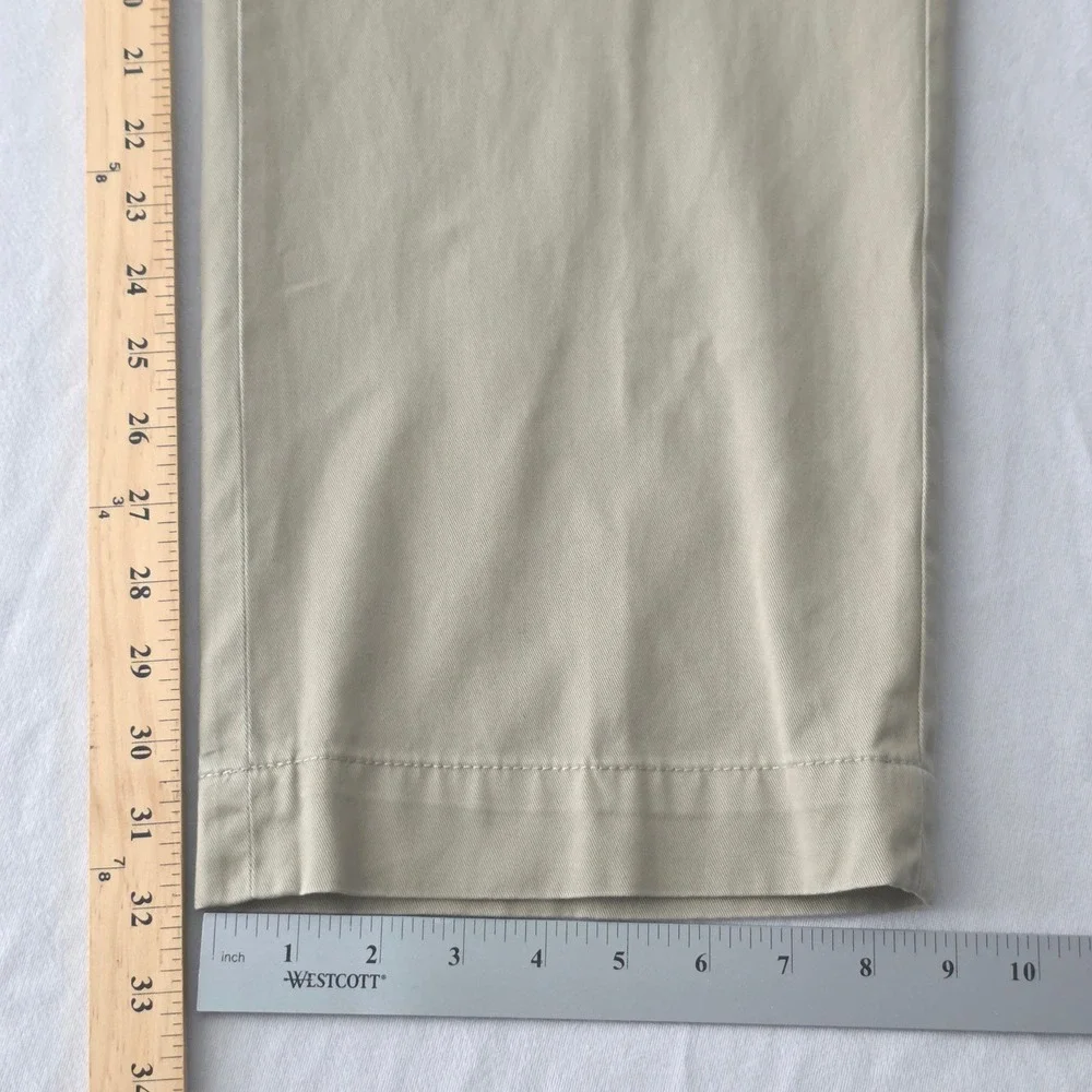 Vintage Polo Ralph Lauren Men Preston Pant Khaki Cotton Chino Trousers Sz 42X32